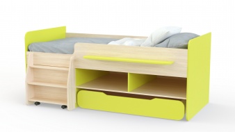 Зеленая Детская кровать чердак Тимон BMS