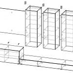 Схема сборки Мебельная стенка Life BMS