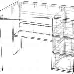 Схема сборки Компьютерный стол Мирма BMS