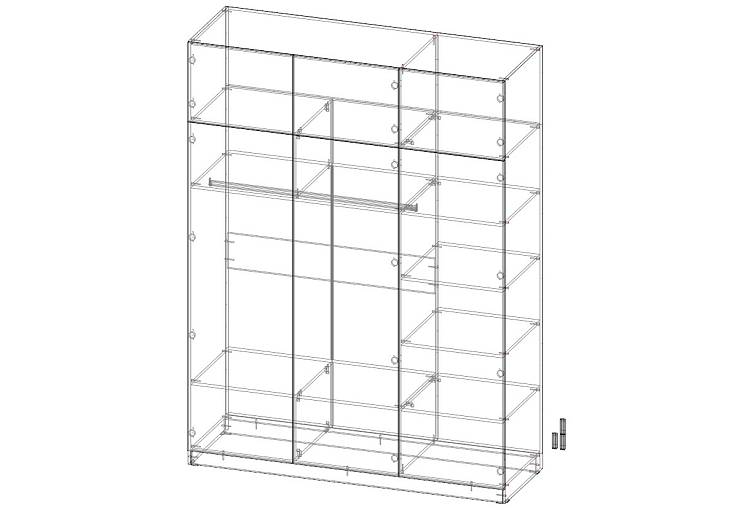 Шкаф распашной Фарелл 52 (1800х2400х600)