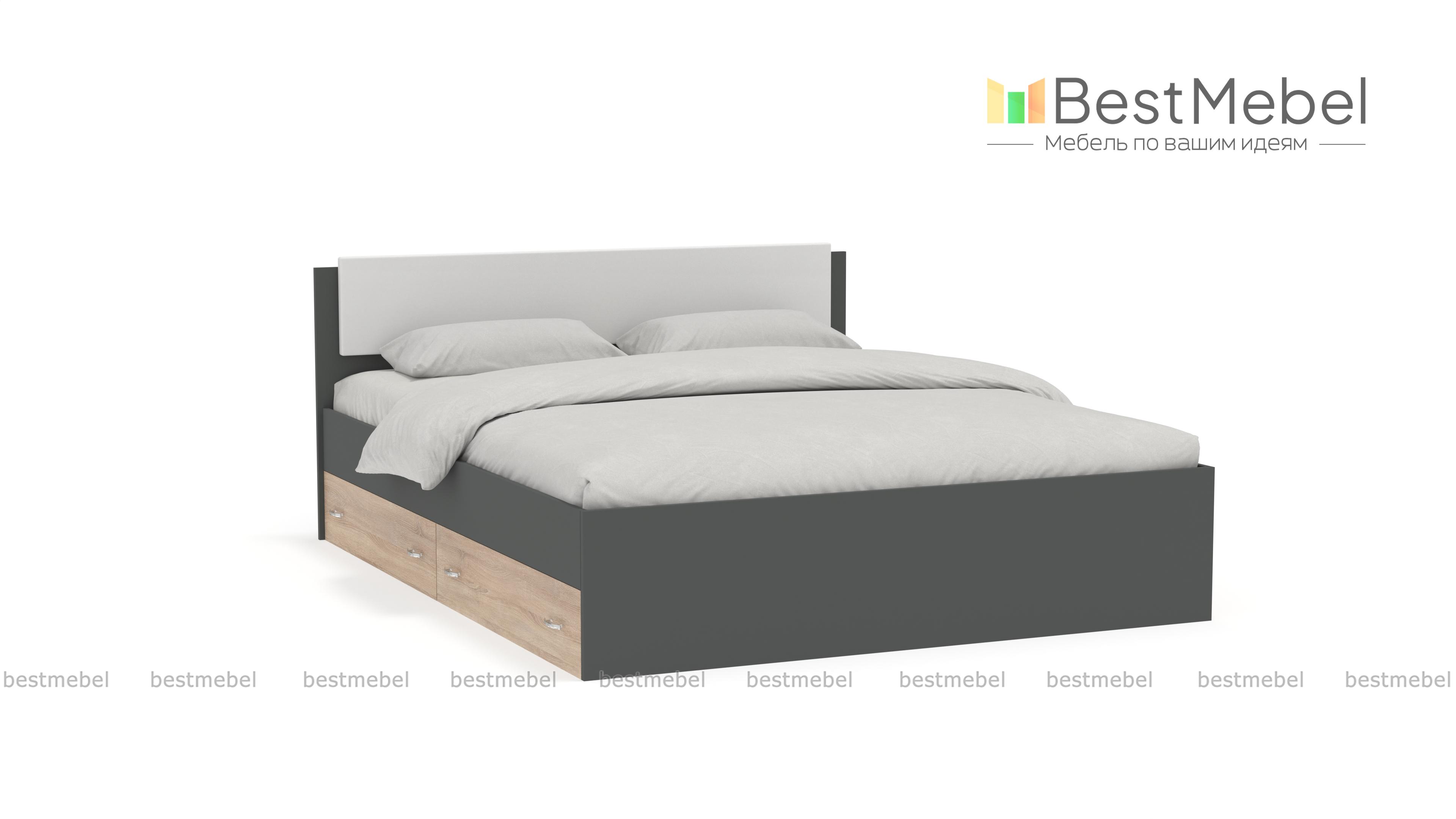 Кровать двуспальная Виктория Эко BMS - Фото