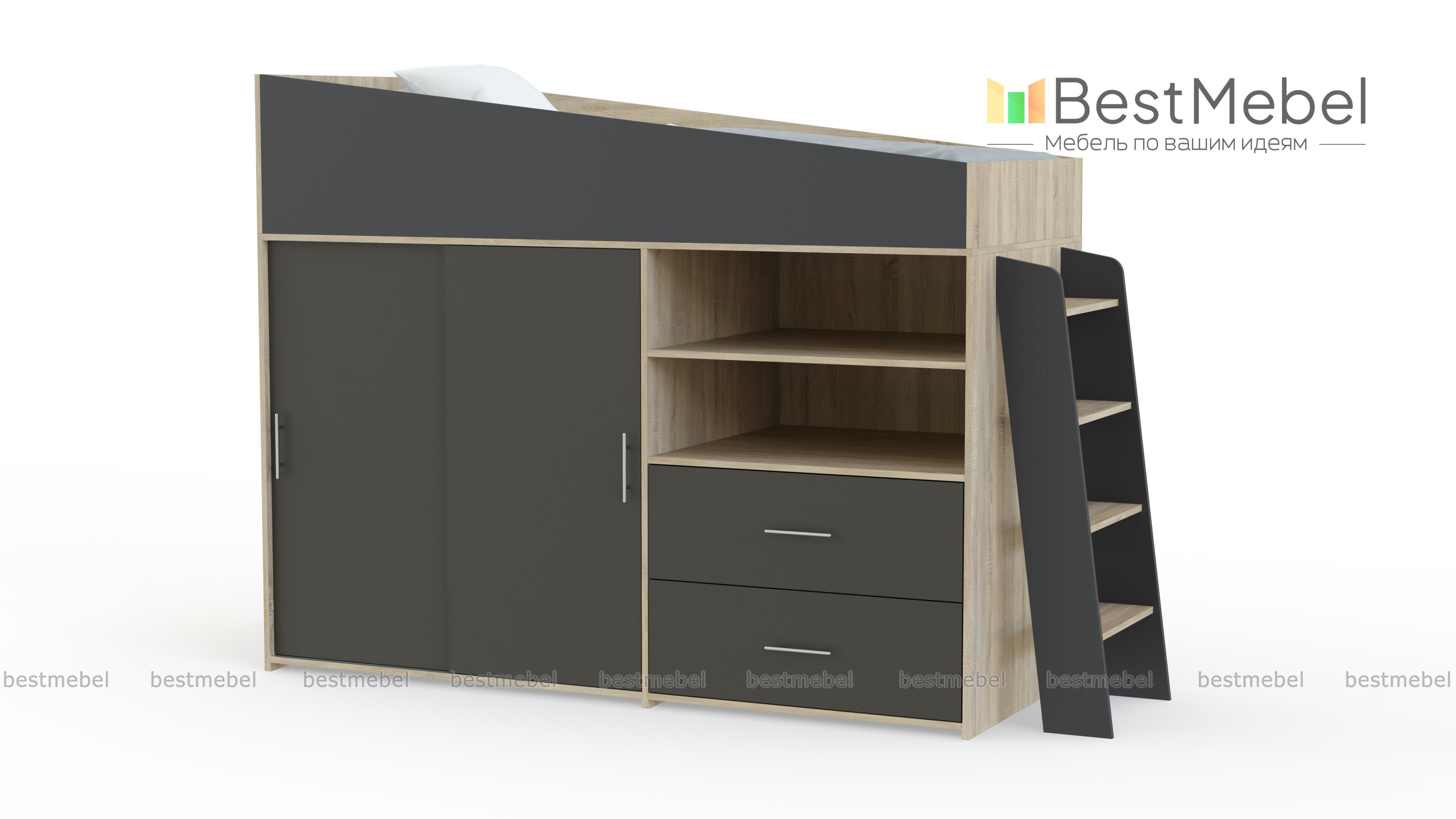 Кровать-чердак Дождик BMS - Фото