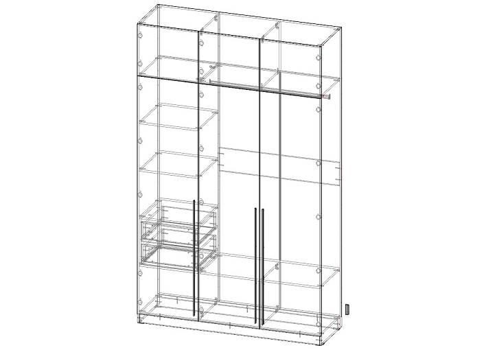 Шкаф для одежды Бронкс (1600х2600х500)