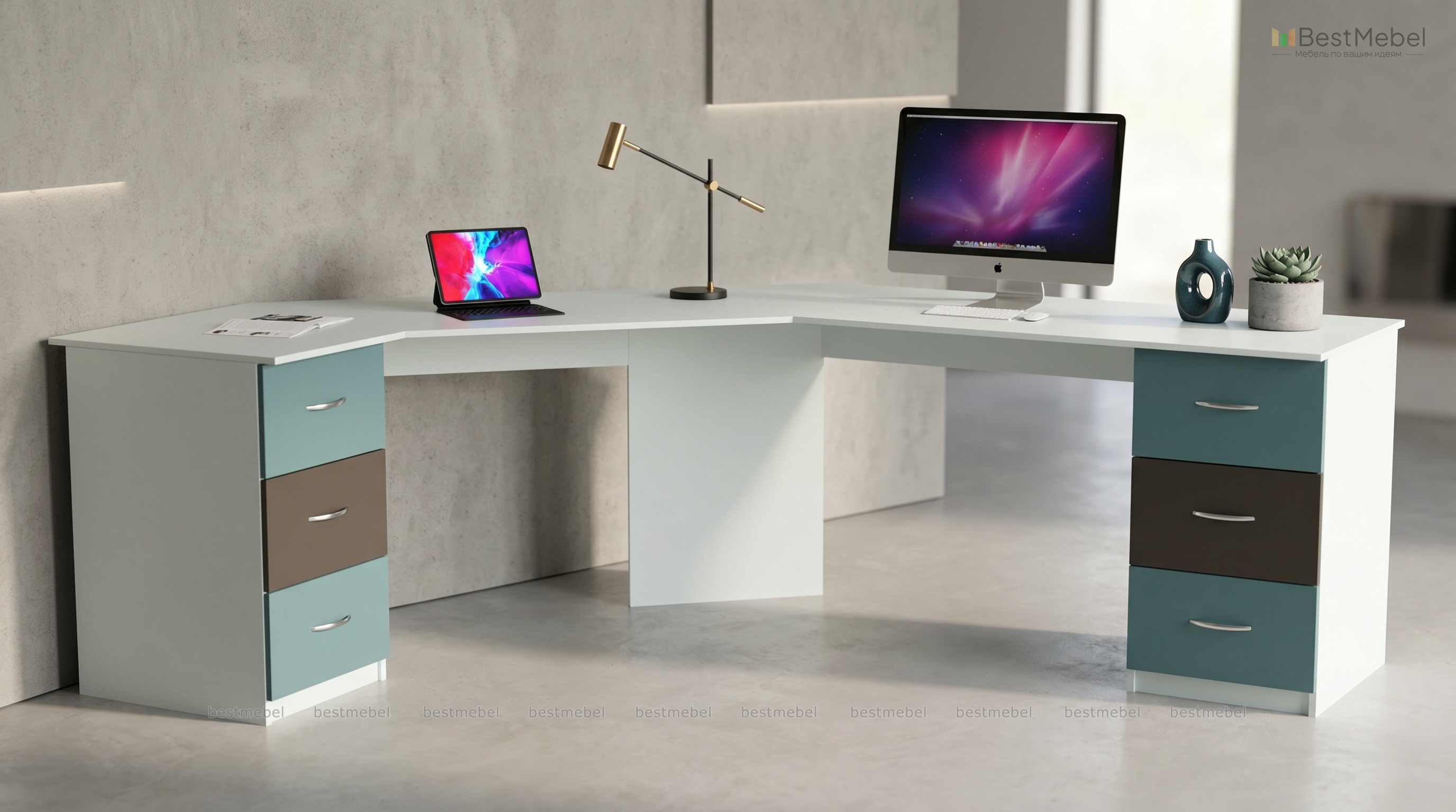 Письменный стол для двоих Дублин 99 BMS
