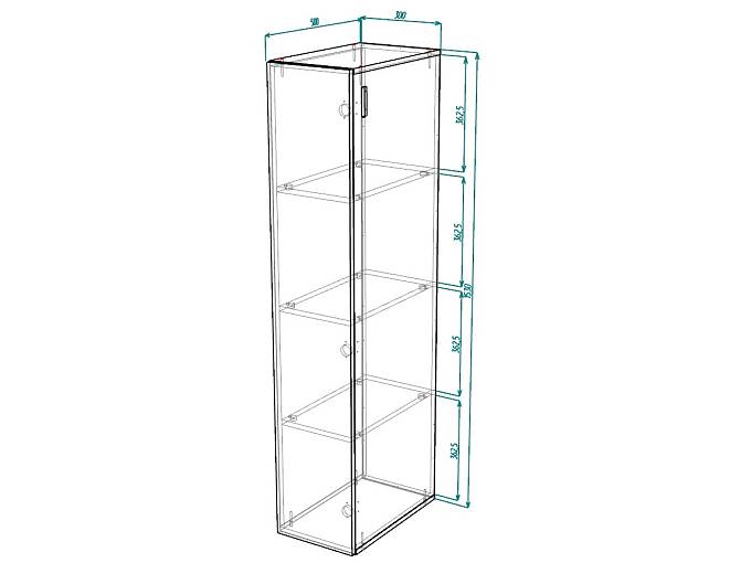ЭСКИЗ Шкаф навесной №000123665 (300х1530х500)