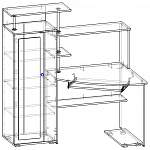 Схема сборки Компьютерный угловой стол Млайн 32 BMS
