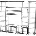 Чертеж Мебельная стенка Лего композиция 3 BMS