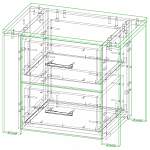 Схема сборки Тумба прикроватная Бергамо BMS