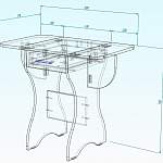 Стол раскладной с ящиком 6-02.122 BMS