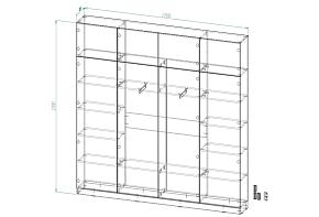 Шкаф распашной Интарс 4А  (2200х2300х300)