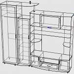 Схема сборки Мебельная стенка Моцарт BMS
