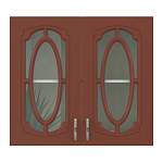 Шкаф верхний с 2-мя остекленными дверцами Настя BMS - Фото 2