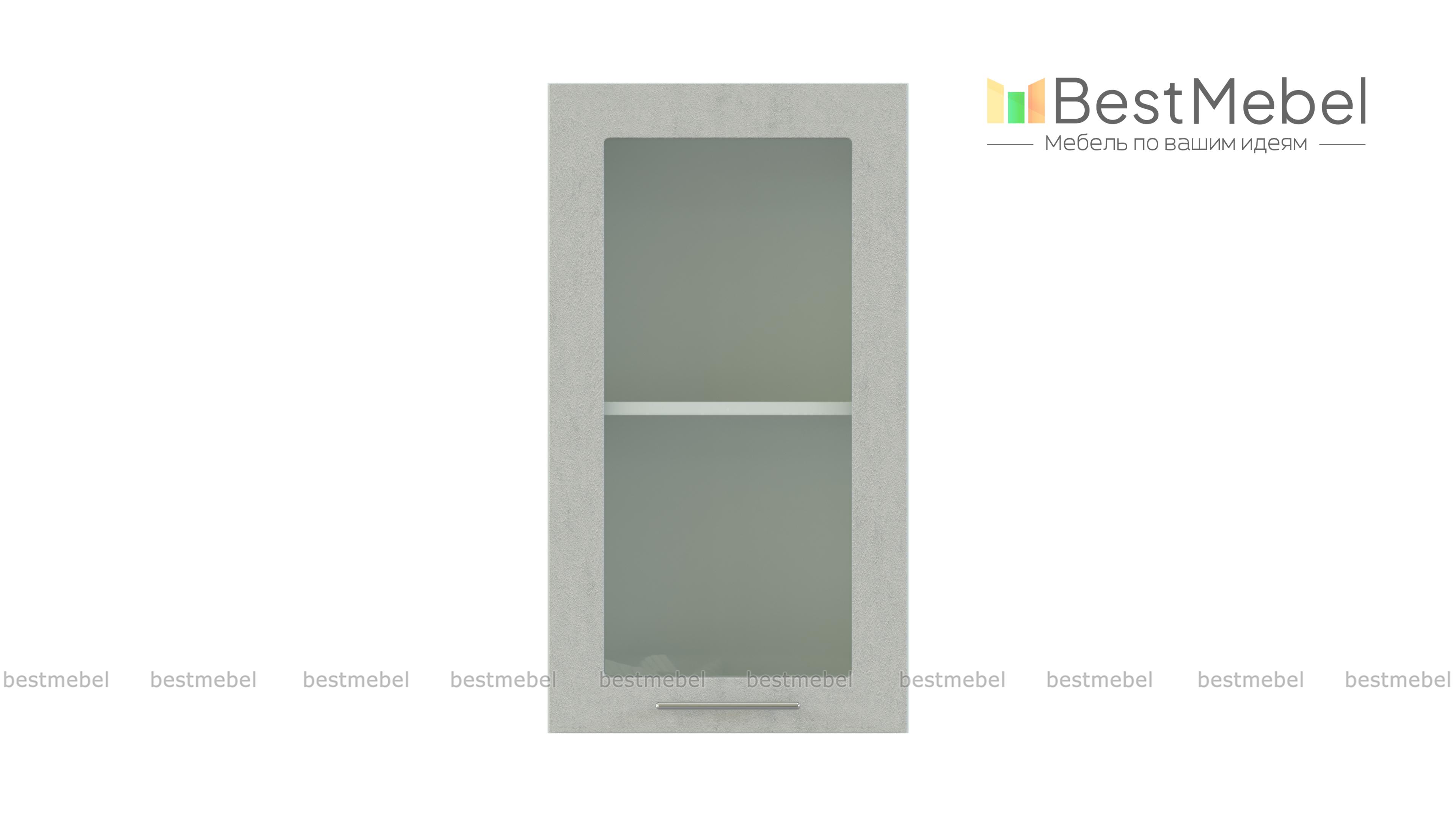 Шкаф верхний однодверный со стеклом Оля BMS - Фото