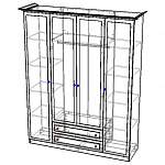 Чертеж Распашной шкаф Анкона BMS